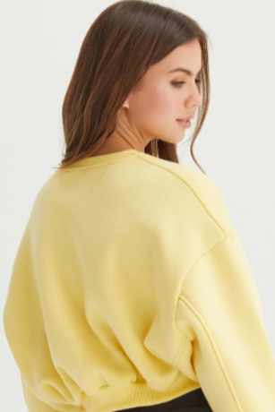 SUDADERA CORTA AMARILLA