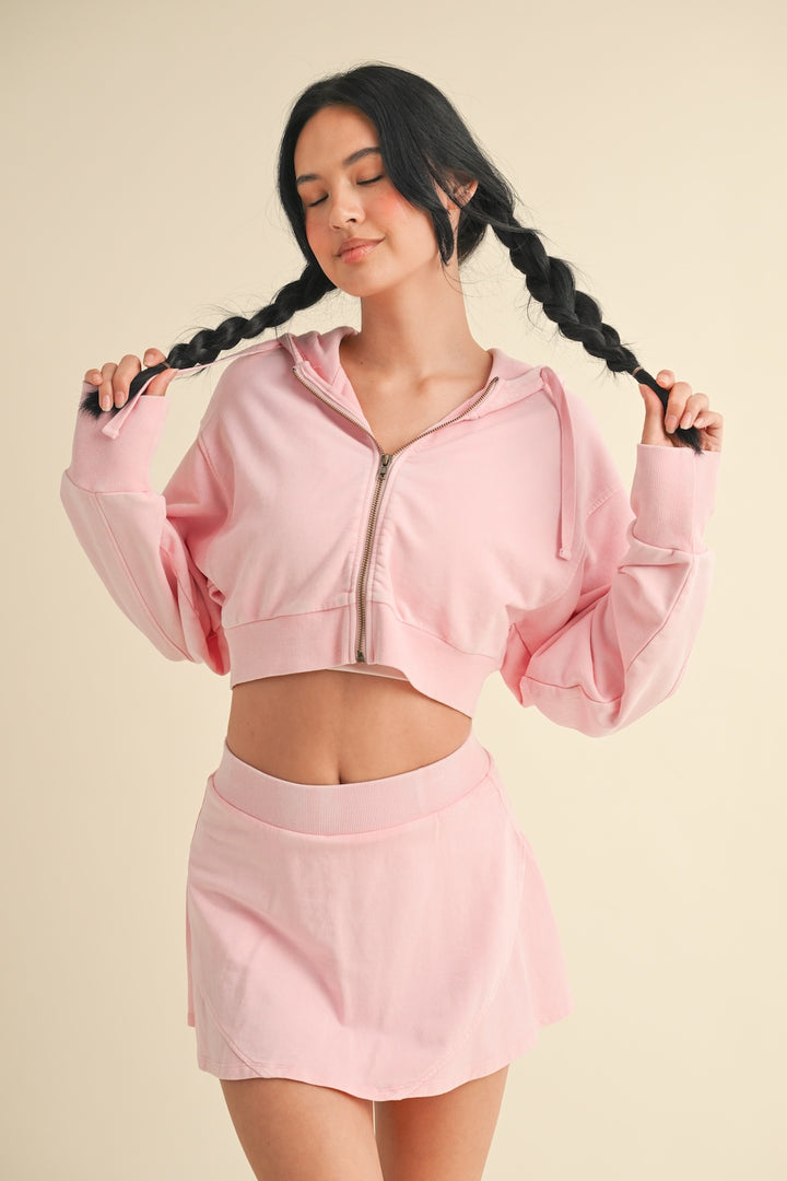SUDADERA CORTA CON CIERRE