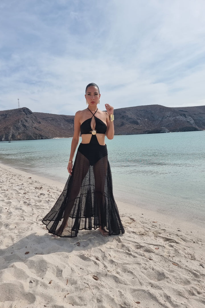 VESTIDO LARGO PLAYA NEGRO