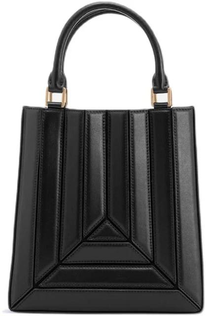 BOLSO PEQUEÑO DE PIEL SINTÉTICA CON DISEÑO GEOMÉTRICO
