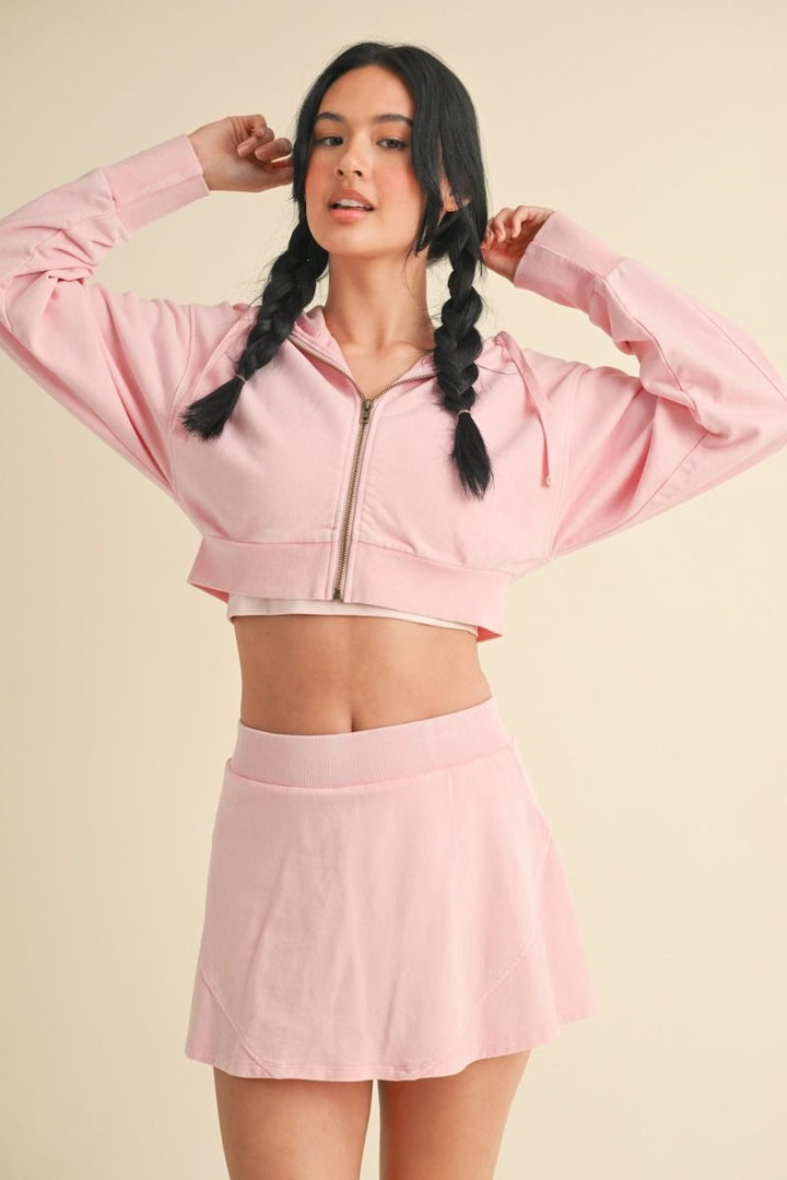SUDADERA CORTA CON CIERRE