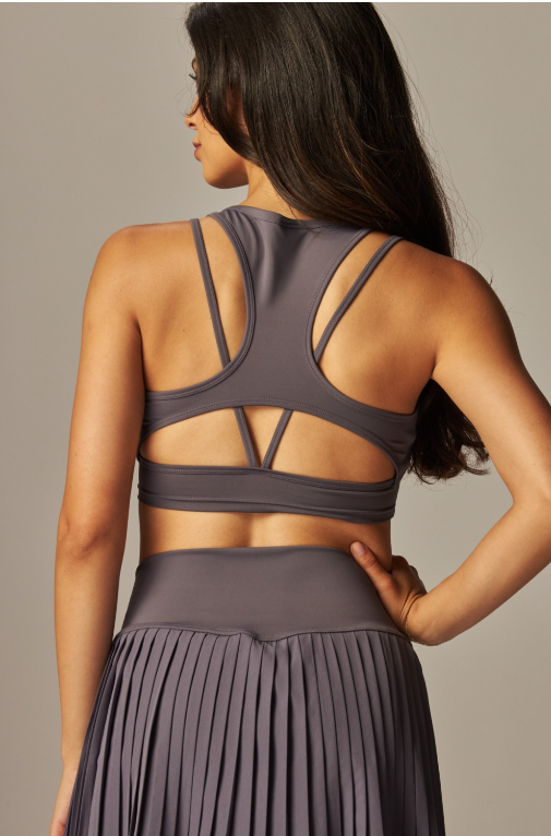 SET DEPORTIVO TOP Y FALDA TARO GRAY