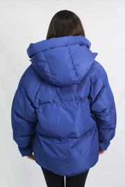 CHAMARRA PUFFER PLUMAS AZUL